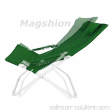Magshion 4 Position Pair Folding Beach Camping Patio Outdoor Travel Recliners Chair Set of 2 Green